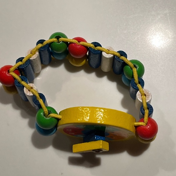Elastic wooden tatiri watch for kids.  Helps teach kids how to read time. - Picture 6 of 8